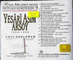 Türk Musiki'sinin Unutulmayan Besteleri/9 Yaseri Asım Arsoy CD