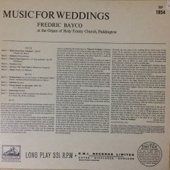 Fredric Bayco Music For Weddings LP Plak