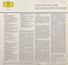 Gattungen Der Menschlichen Stimme LP Plak