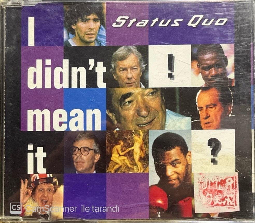 Status Quo I Didn't Mean It Maxi Single CD