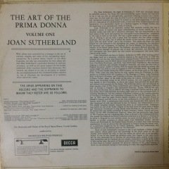 Joan Sutherland Art Of The Prima Donna Vol 1 LP Plak