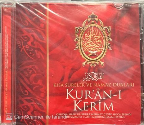 Kur'an-ı Kerim Kısa Sureler Ve Namaz Duaları Açılmamış Jelatininde CD