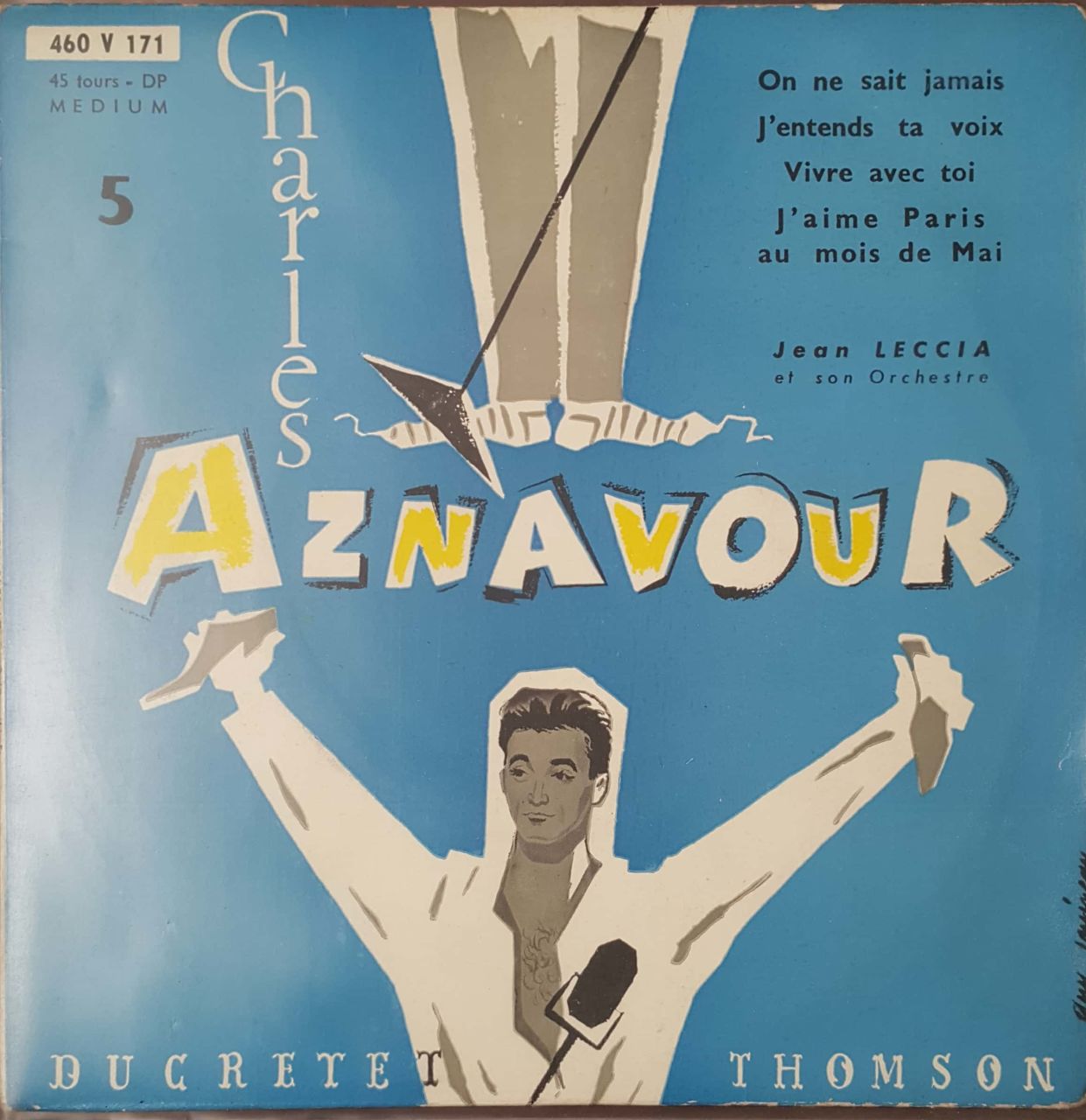Charles Aznavour On Ne Sait Jamais J'entends Ta Voix 45lik Plak