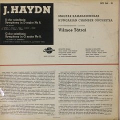 Joseph Haydn Symphony No.6 LP Plak