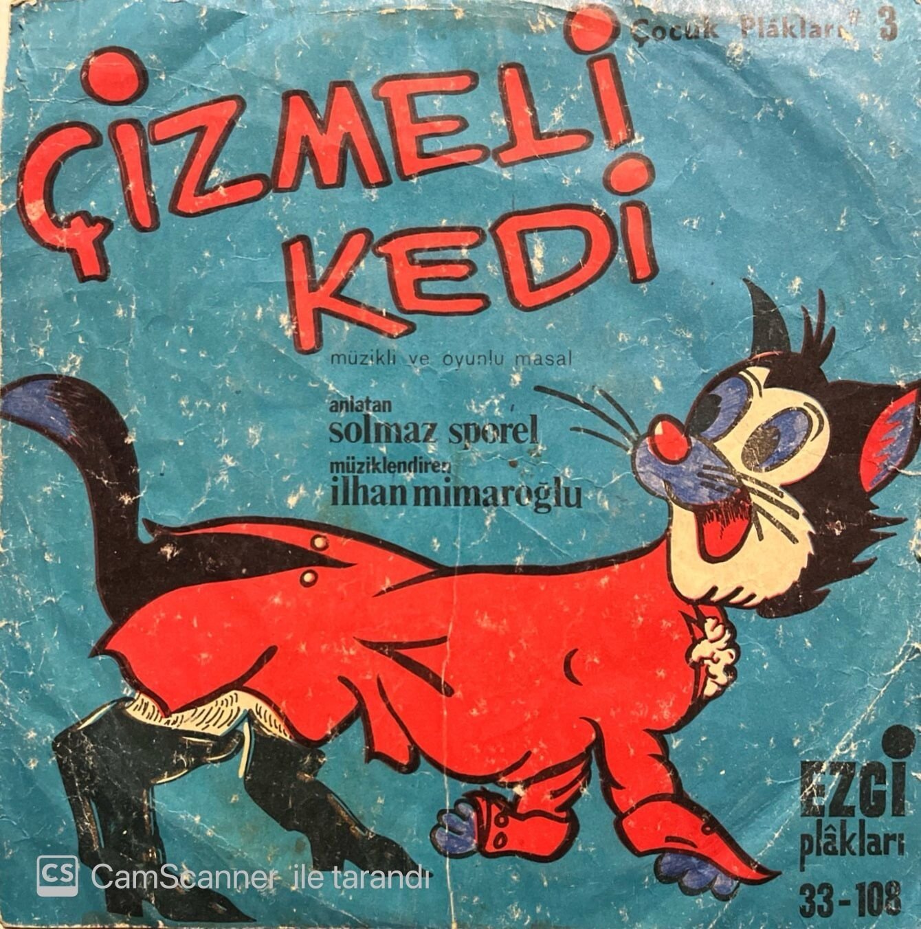 Solmaz Sporel Çizmeli Kedi 45lik Plak