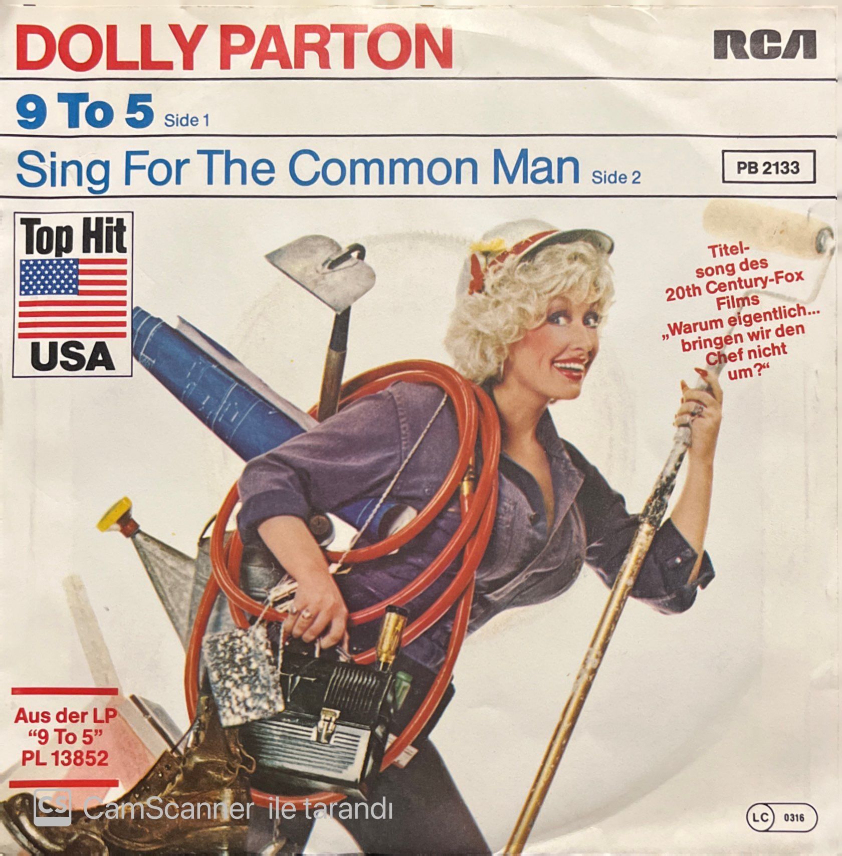 Dolly Parton 9 To 5 45lik Plak