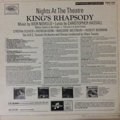 King's Rhapsody Nights At The Theatre LP Plak