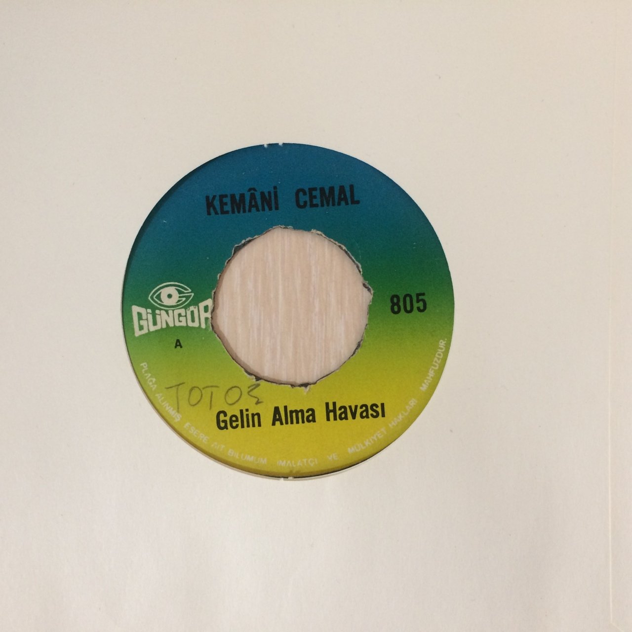 Kemani Cemal Gelin Alma Havası 45lik Plak