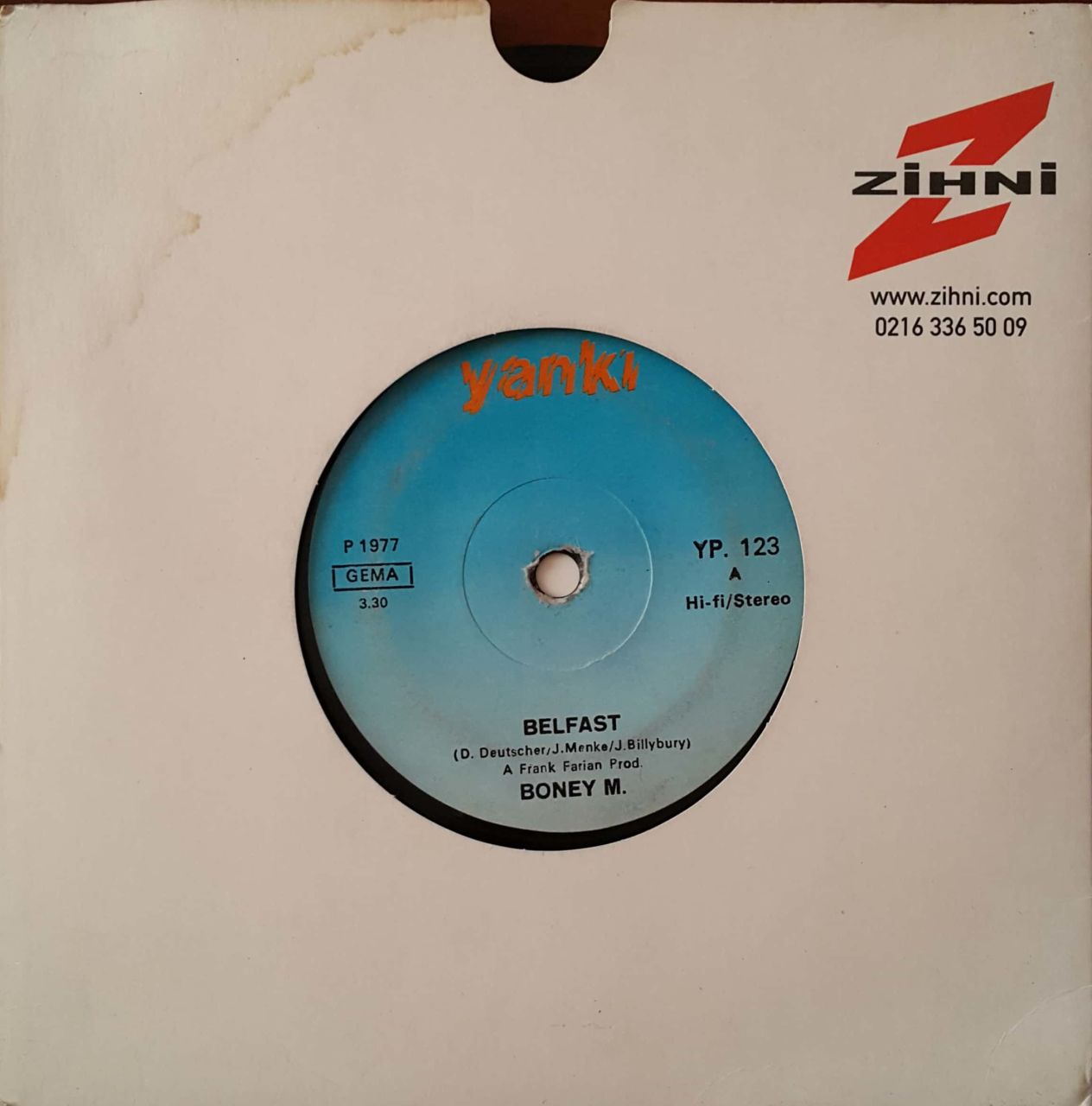 Boney M.Belfast 45lik Plak