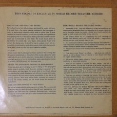 Brahms World Record Treasures LP Plak