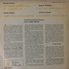 Ionel Perlea Orchestra Simfonica Din Bamberg  LP Plak