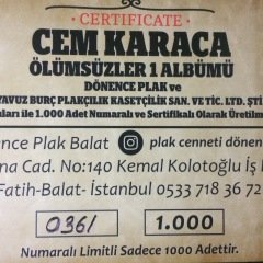 Cem Karaca Ölümsüzler 1 Yeni Baskı (361 Numaralı) LP Plak 001