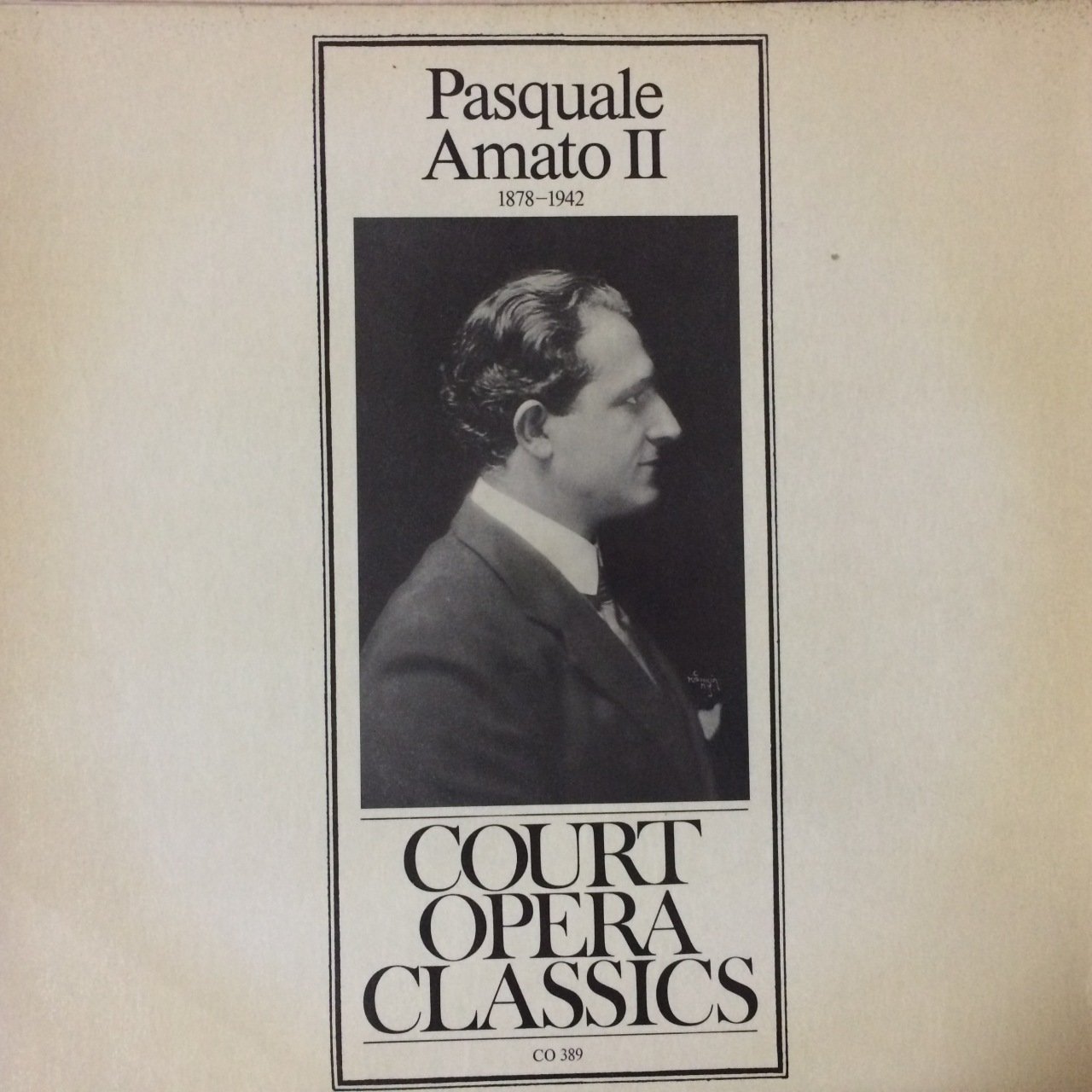 Pasquale Amato Court Opera Classics LP Plak
