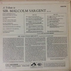 Sir Malcolm Sargent A Tribute To LP Plak