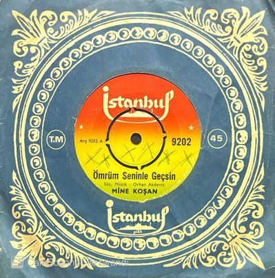 Mine Koşan Ömrüm Seninle Geçsin 45lik Plak