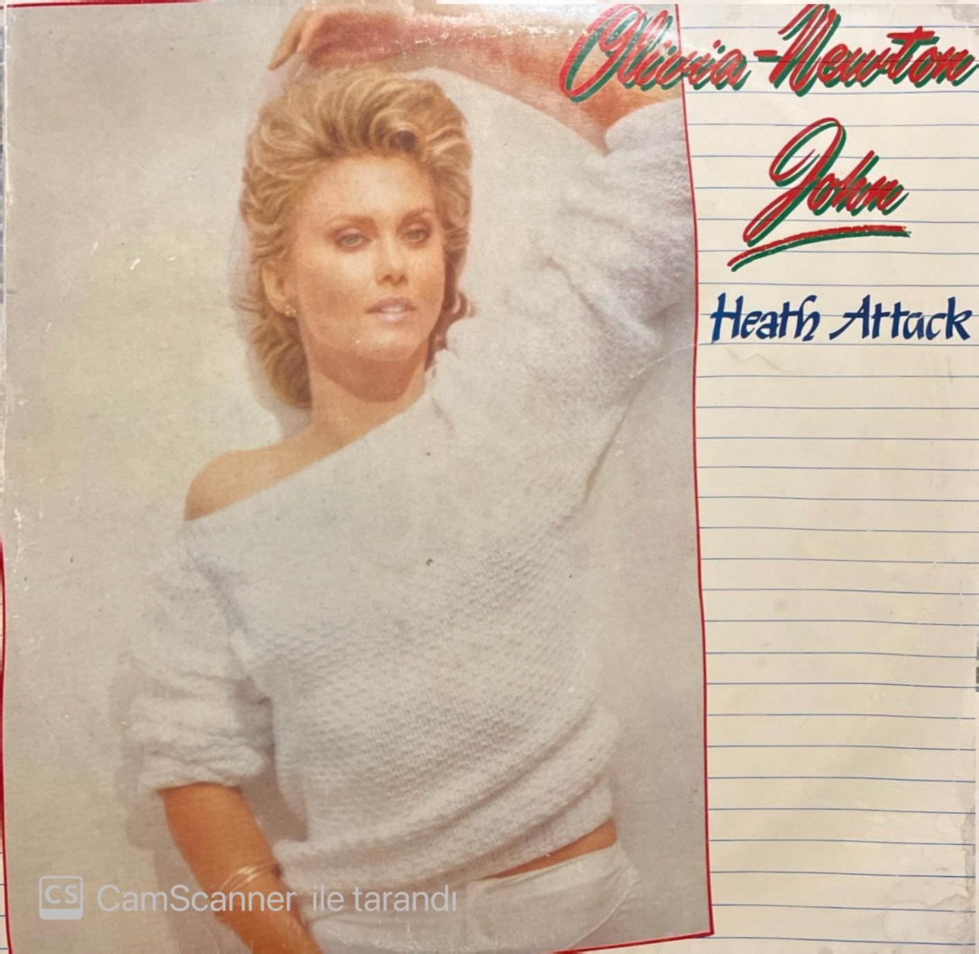 Olivia Newton John Heath Attack LP Plak