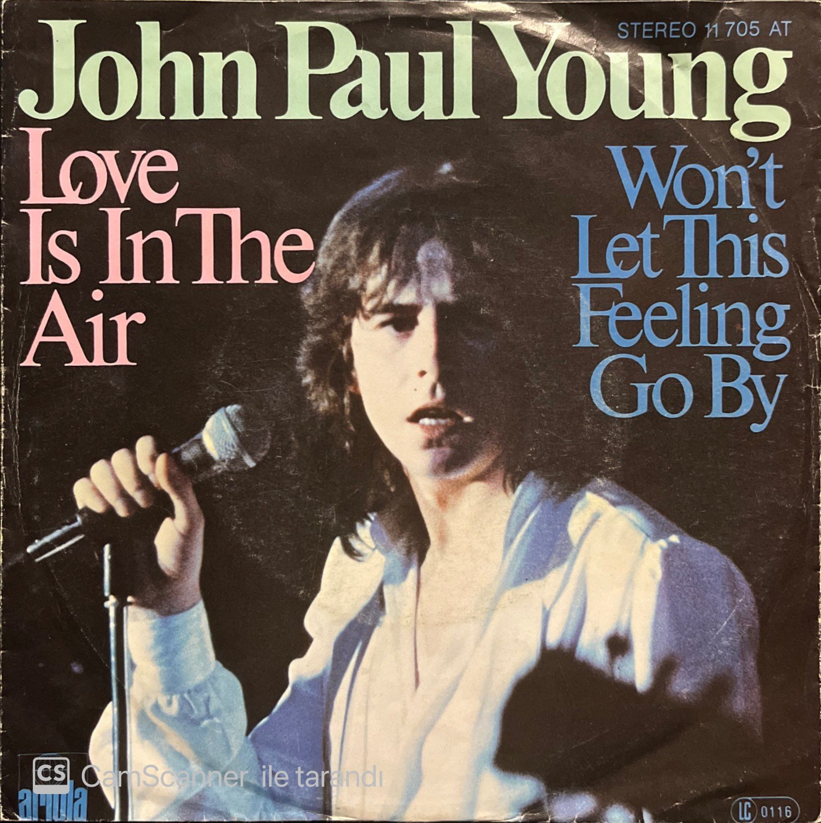 John Paul Young Love Is In The Air 45lik Plak