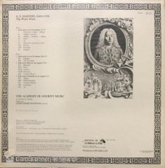 Handel The Water Music LP Klasik Plak