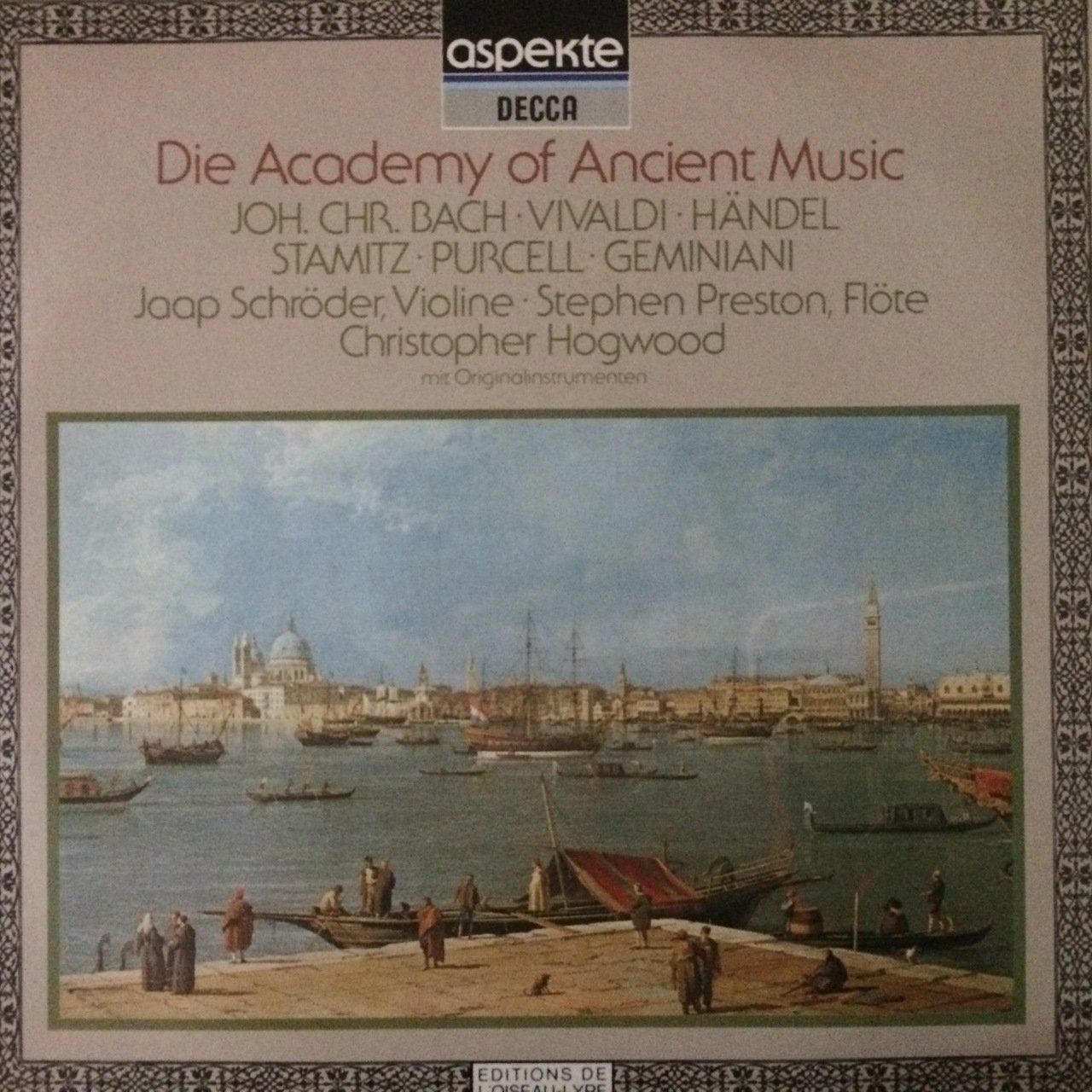 Bach Die Academy Of Ancient Music LP Plak
