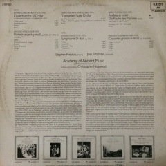 Bach Die Academy Of Ancient Music LP Plak