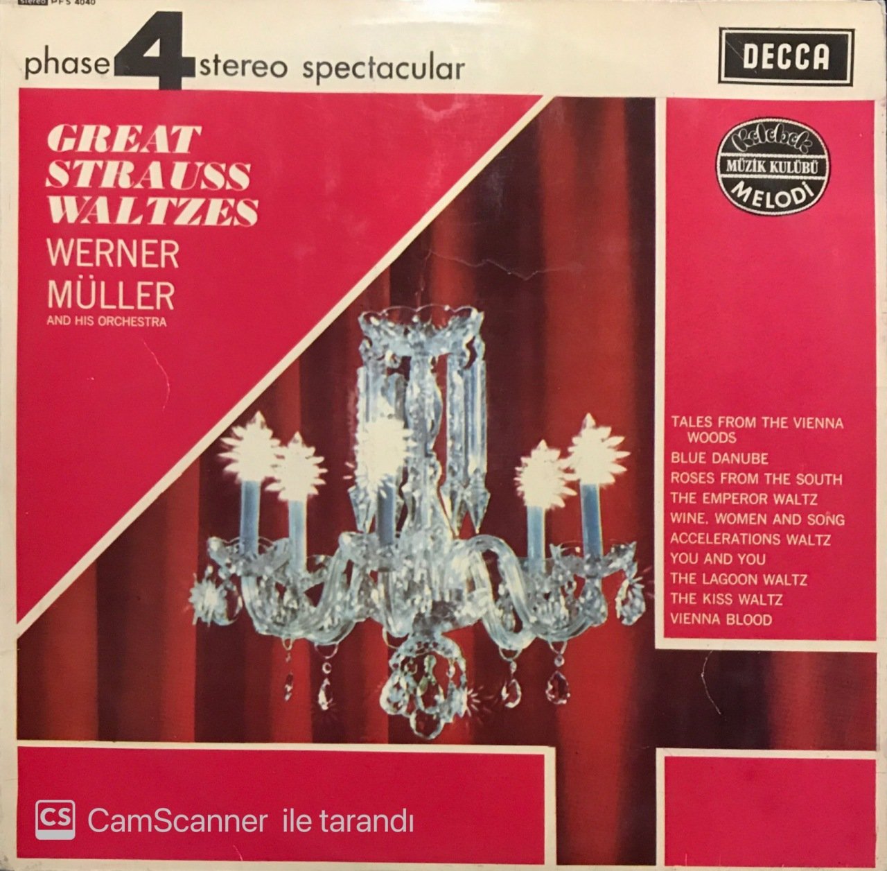Werner Müller Grat Strauss Walzets LP Klasik Plak
