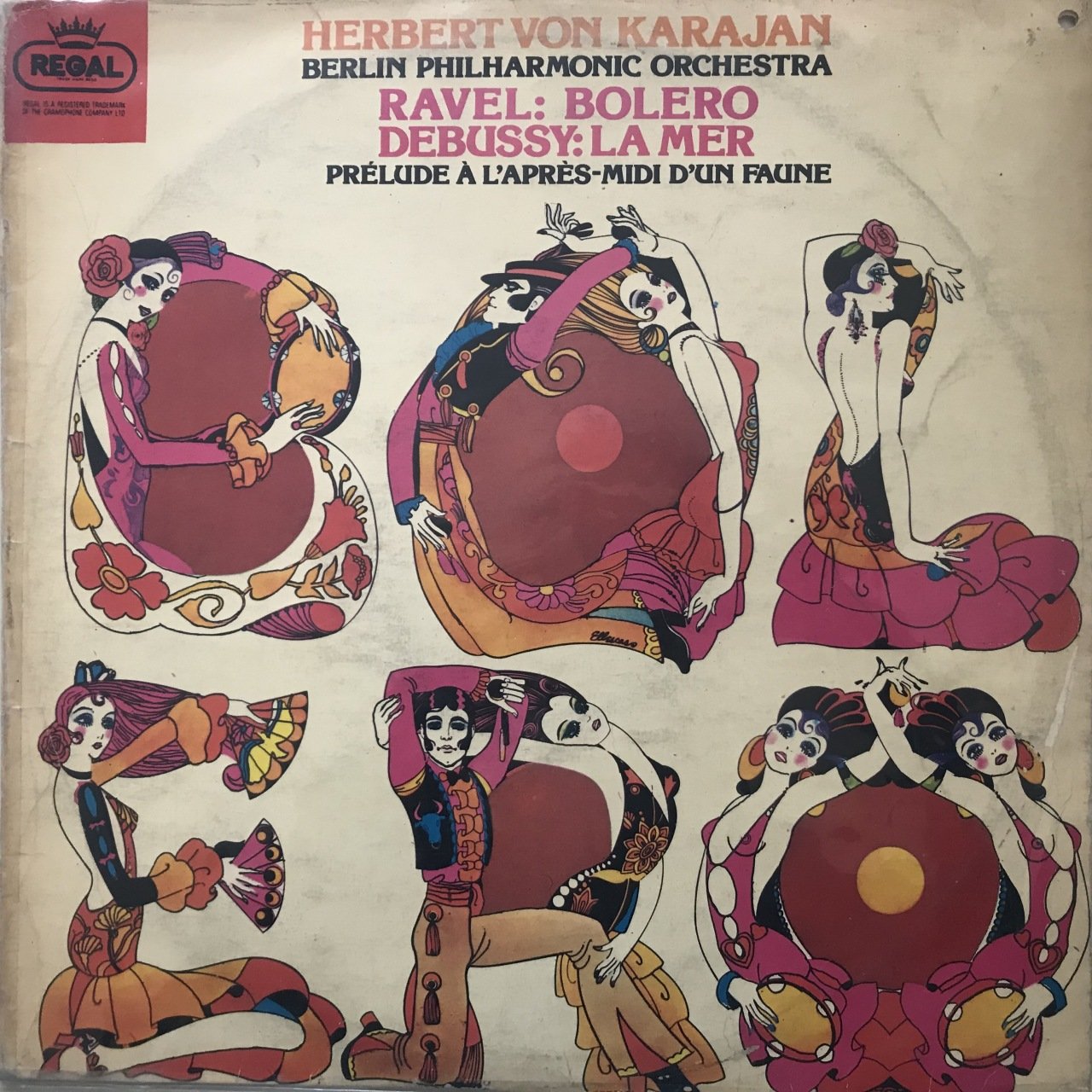Herbert Von Karajan Berlin Philharmonik Orchestra Ravel Bolero LP Plak
