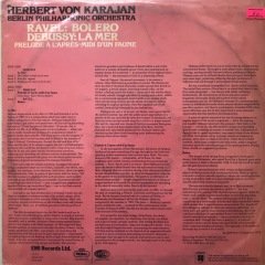 Herbert Von Karajan Berlin Philharmonik Orchestra Ravel Bolero LP Plak