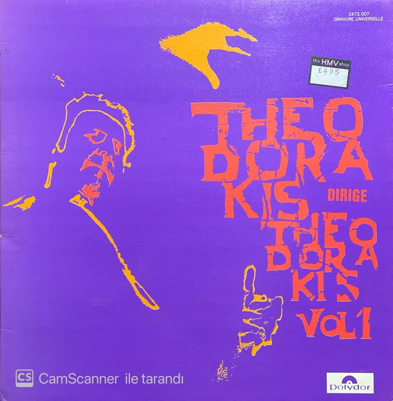 Theodorakis Dirige Theodorakis Vol.1 LP Plak