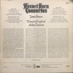 Mozart Horn Concertos LP Klasik Plak