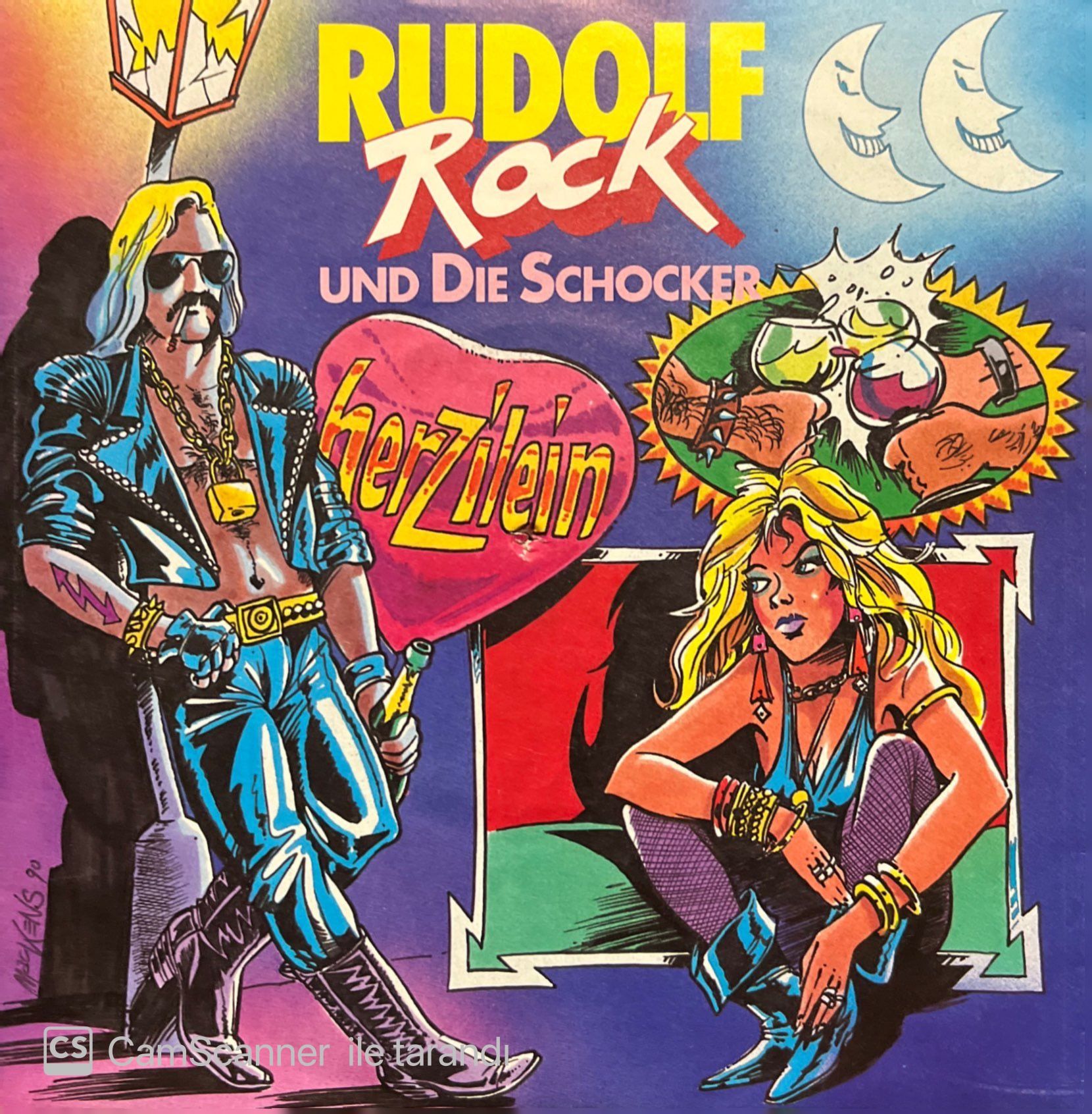Rudolf Rock Und Die Schocker Herzilein 45lik Plak