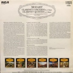 Mozart Clarinet Concerto In A Major LP Klasik Plak