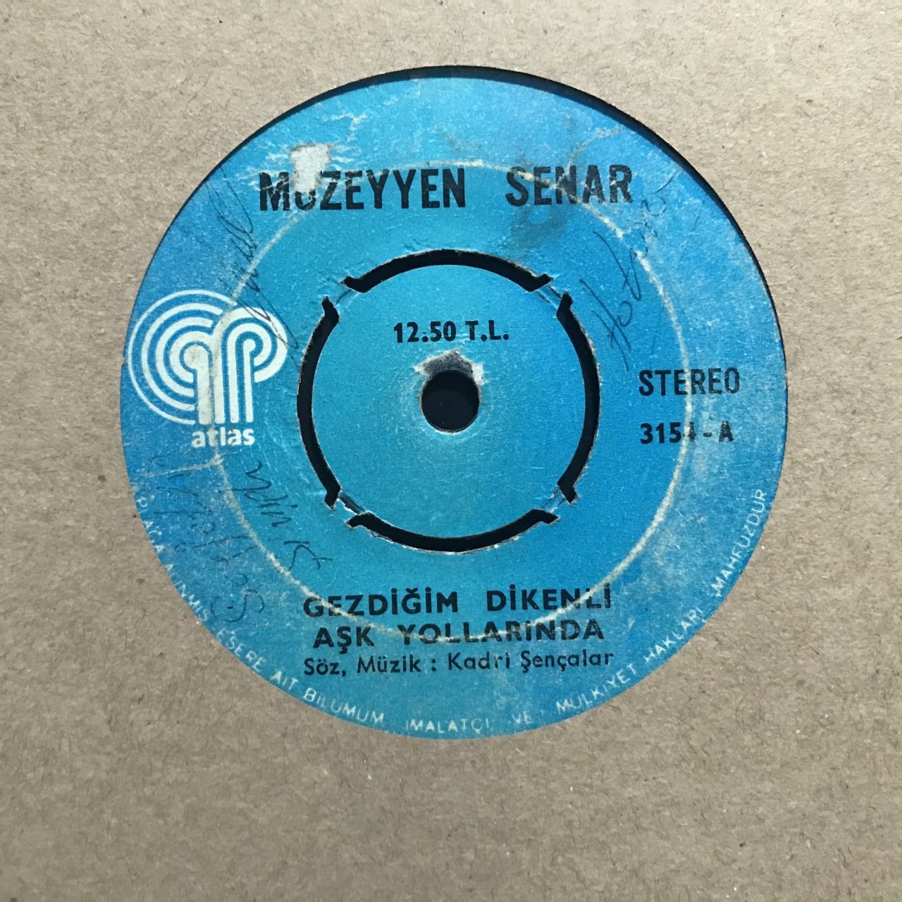 Müzeyyen Senar Gezdiğim Dikenli Aşk Yollarında 45lik plak
