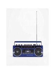 Crownwell Kasetçalar Bluetooth'lu Nostaljik Kasetçalar ve Radyo Mavi Renk