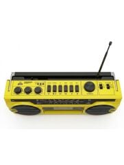 Crownwell Kasetçalar Bluetooth'lu Nostaljik Kasetçalar ve Radyo Sarı Renk