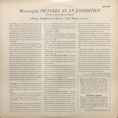 Moussorgsky Ravel Pictures At An Exhibition LP Klasik Plak