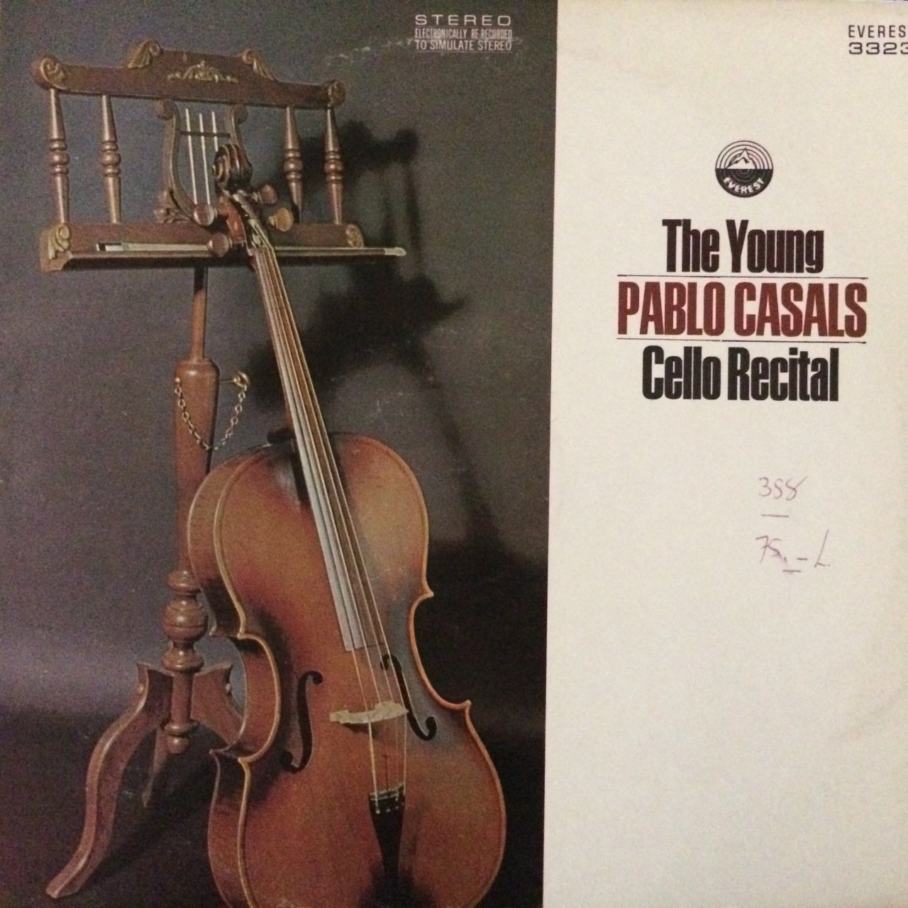 Pablo Casals The Young Cello Recital LP Plak