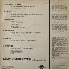 Janos Sebestyen Harpsichord Recital LP Plak