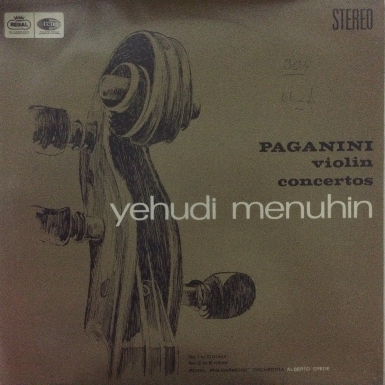 Yehudi Menuhin Paganini Violin Concertos LP Plak
