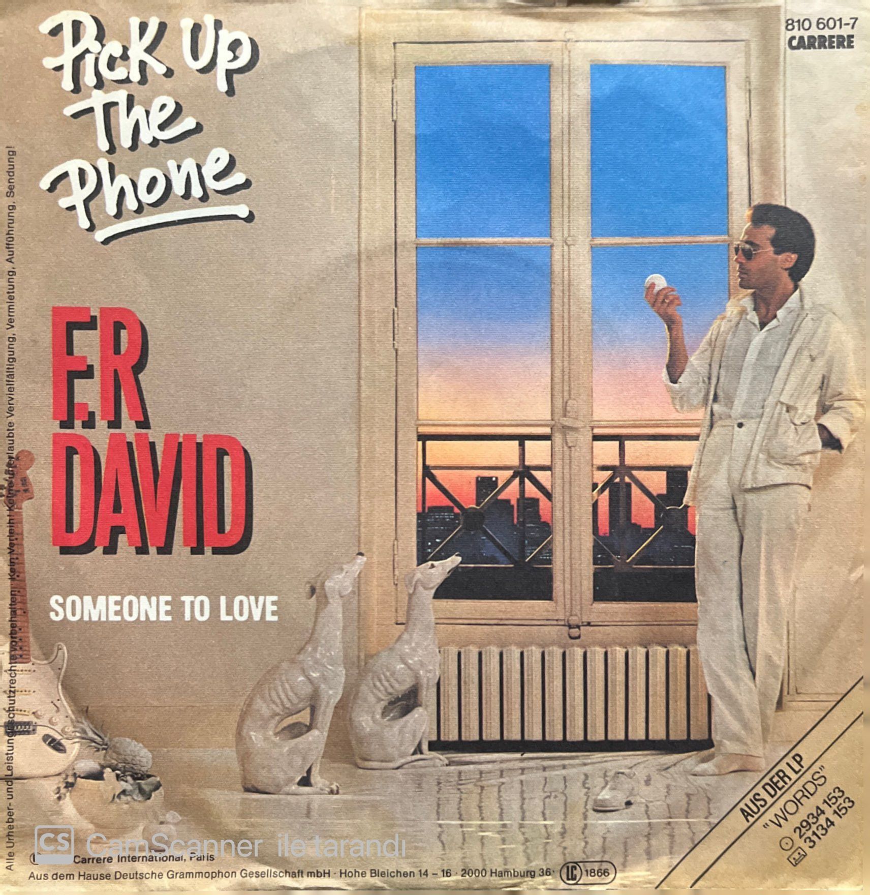 F. R. David Pick Up The Phone 45lik Plak