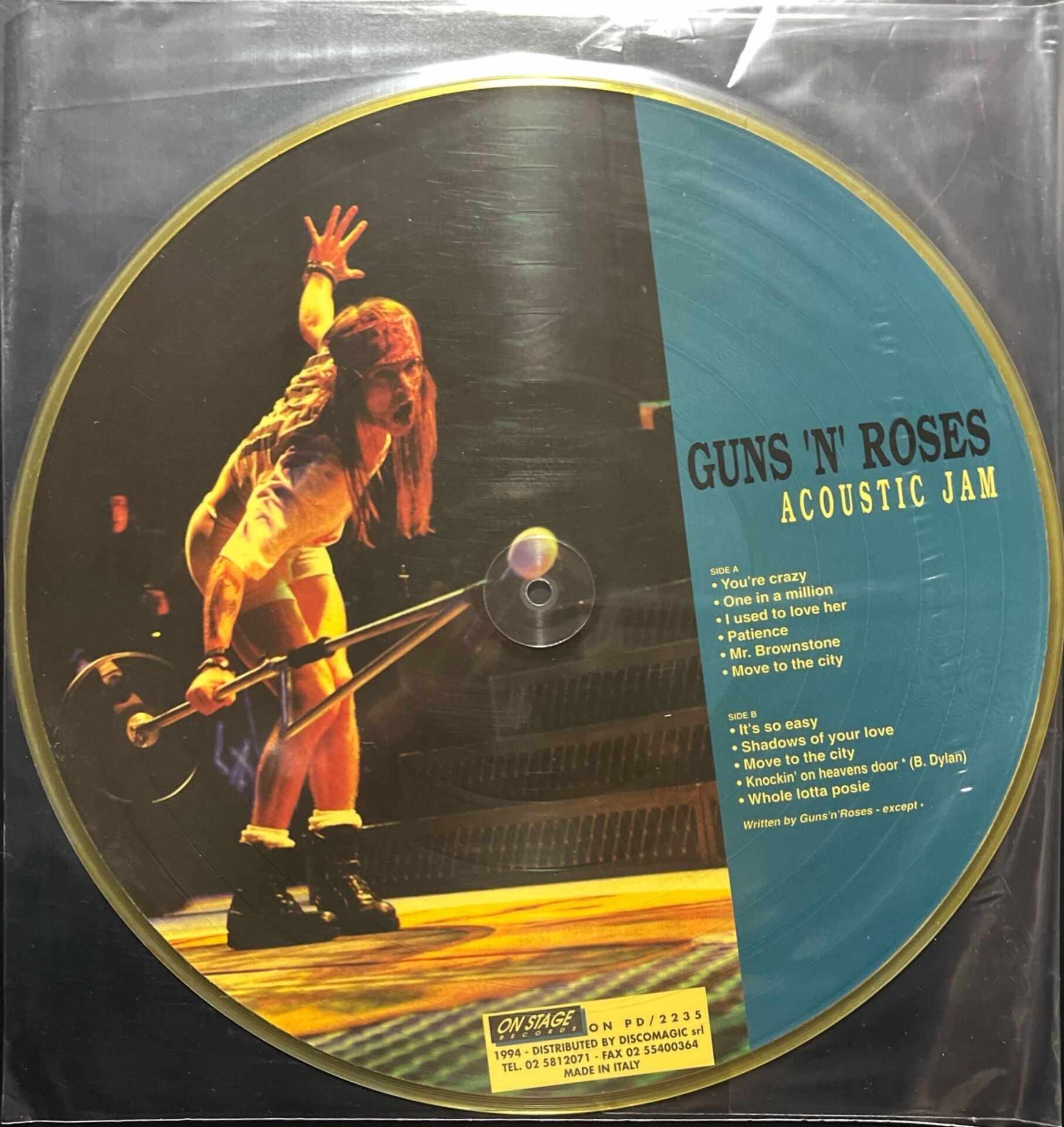 Guns 'n' Roses Acoustic Jam Picture Disc LP Plak