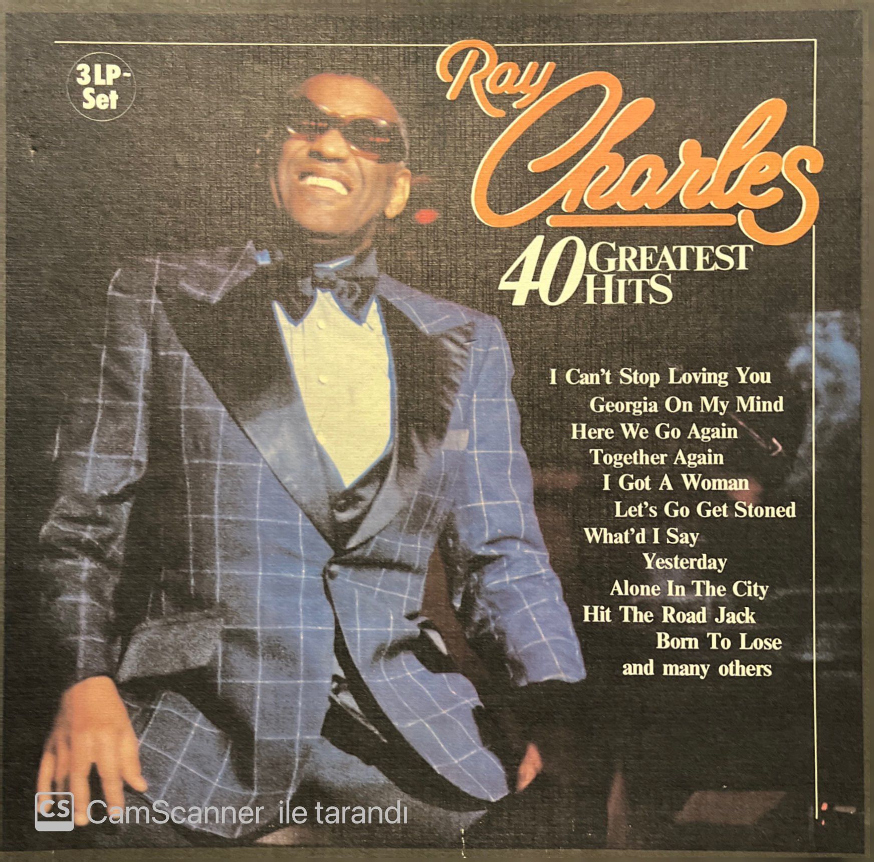 Ray Charles 40 Greatest Hits 3 LP Box Set Plak