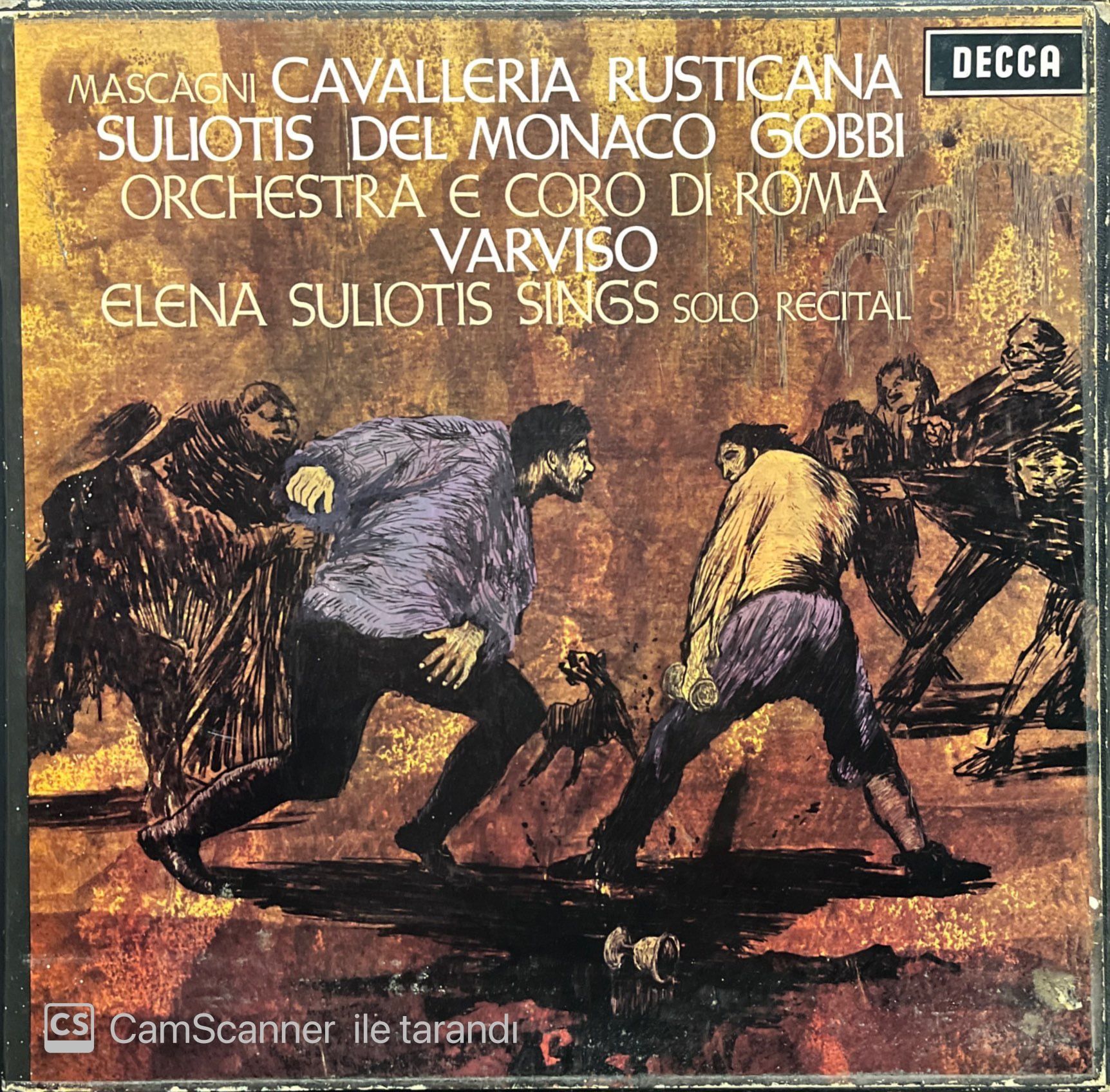 Mascagni Cavalleria Rusticana Double LP Box Set Plak
