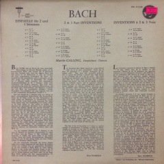 Bach Two-Part İnventions LP Plak