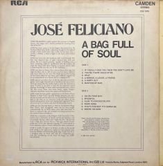 Jose Feliciano A Bag Full Of Soul LP Plak