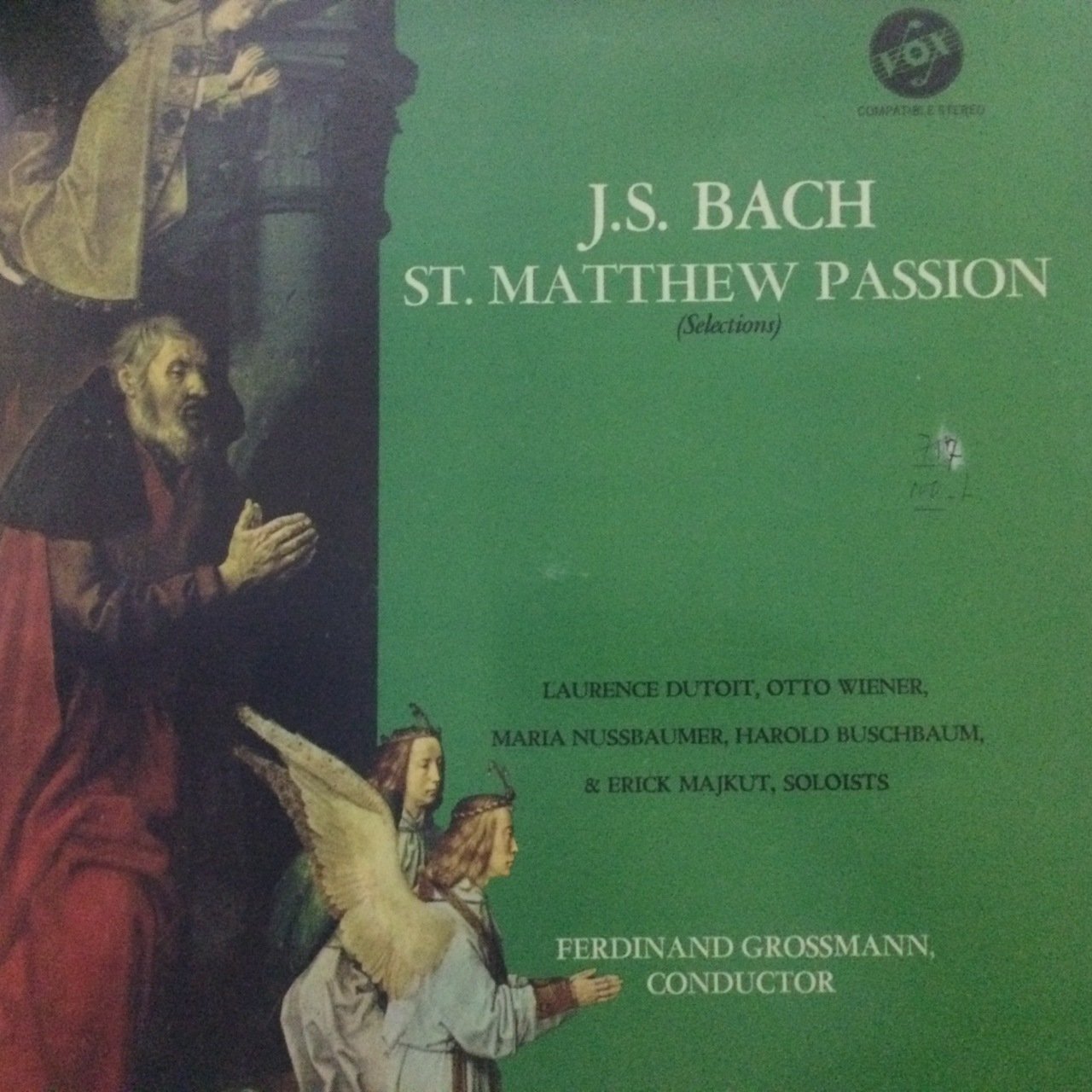 Bach St.Matthew Passion LP Plak