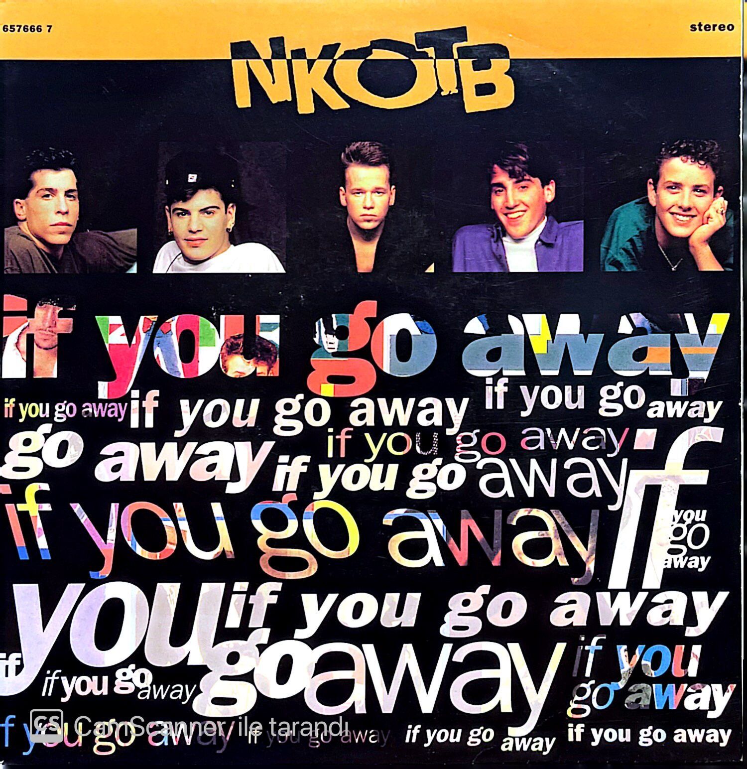 New Kids On The Block If You Go Away 45lik Plak