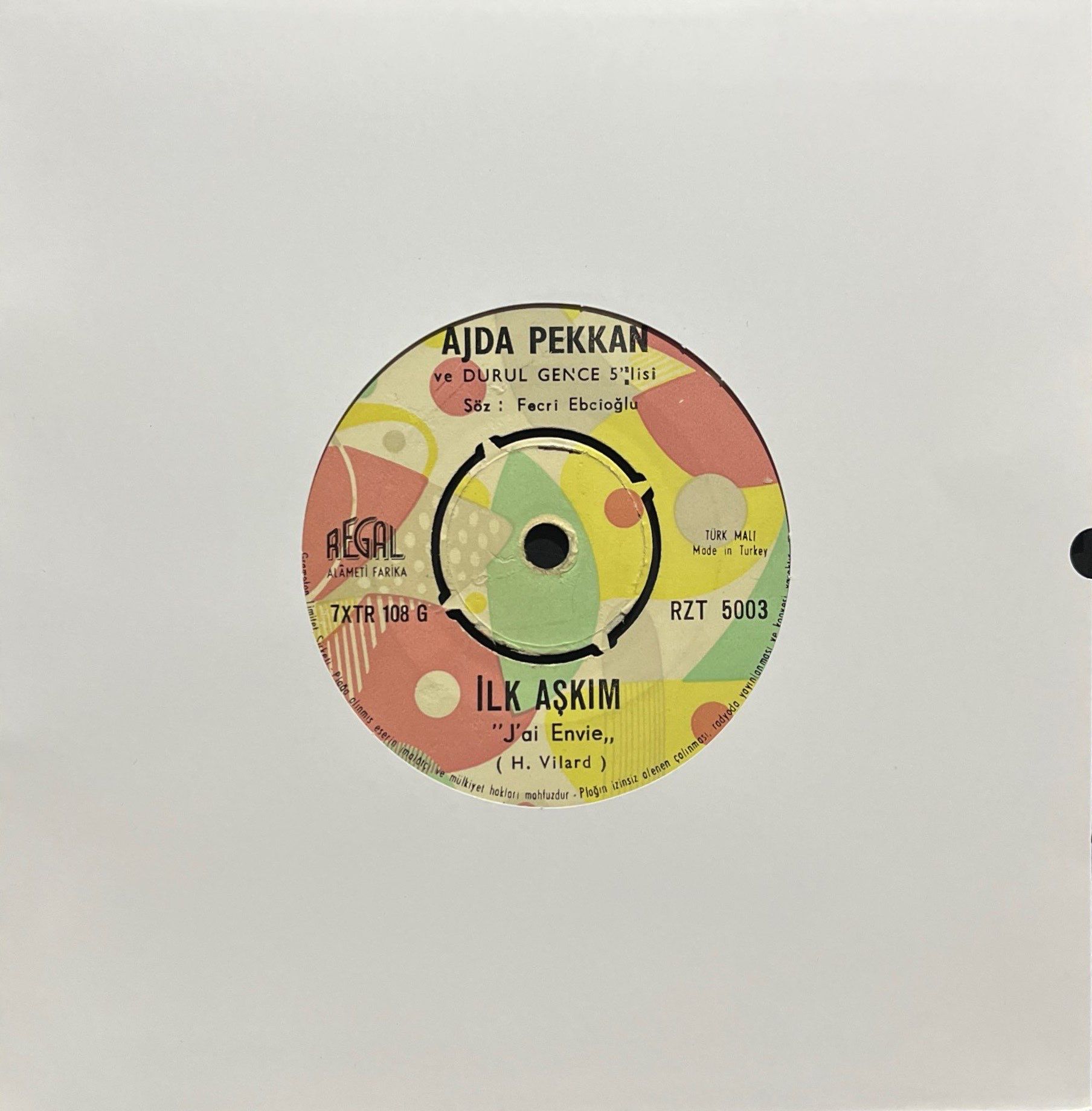 Ajda Pekkan İlk Aşkım 45lik Plak