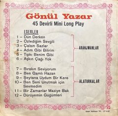 Gönül Yazar Mini Long Play Double 45lik Plak