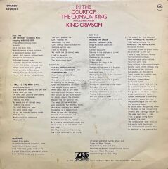 King Crimson Epitaph LP Plak