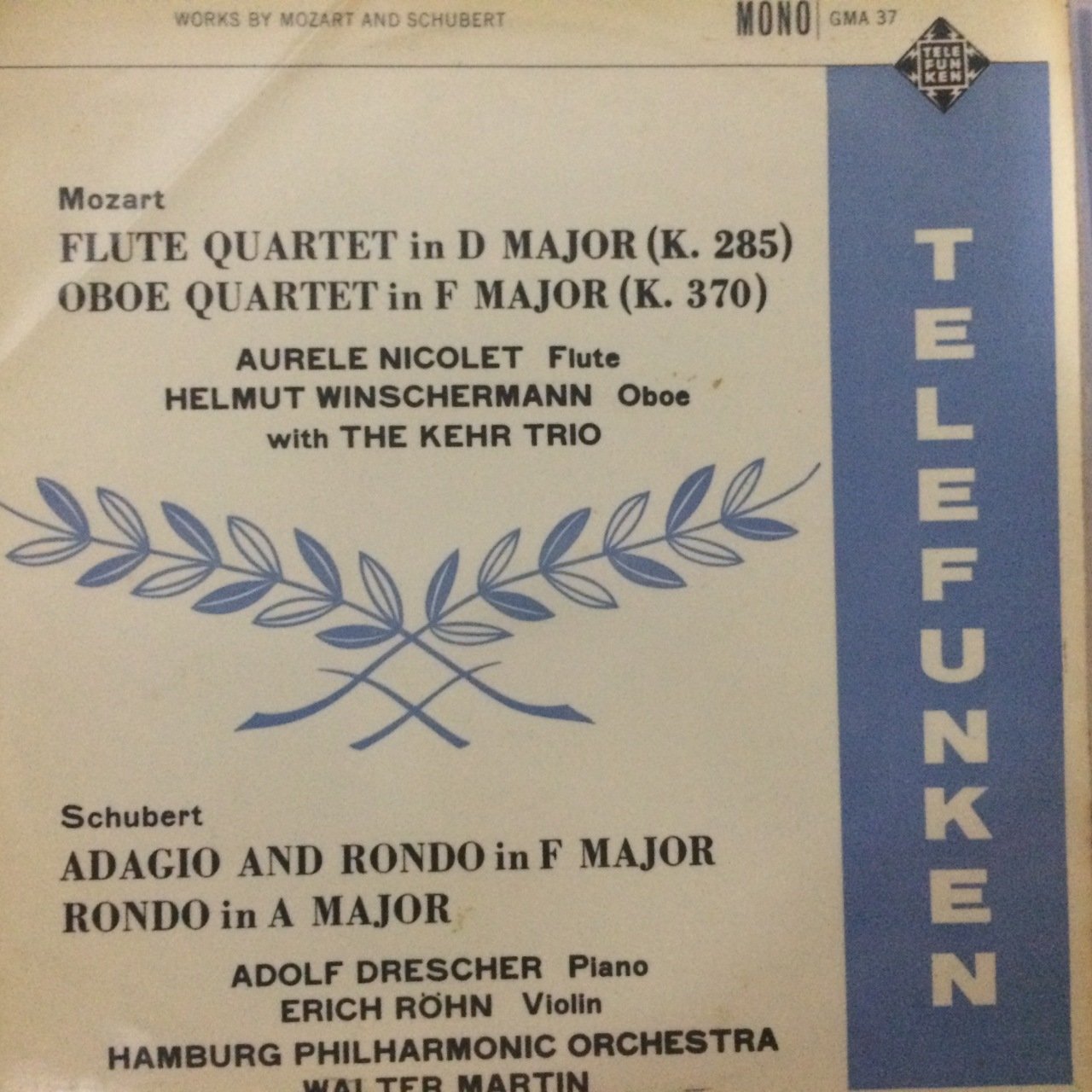 Mozart Flute Quartet LP Plak